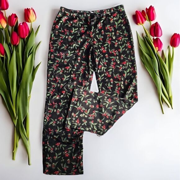 Stars Above l Plush Cherry PJ Bottoms l Elastic Drawstring Waistband l M l EUC - Picture 1 of 7